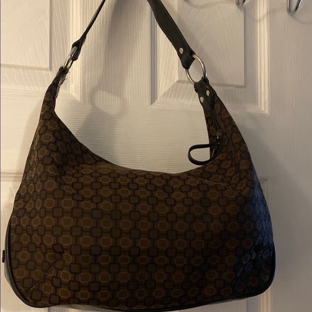 Brown Patterned Shoulder Bag